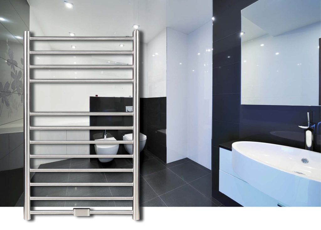Design radiator in de badkamer