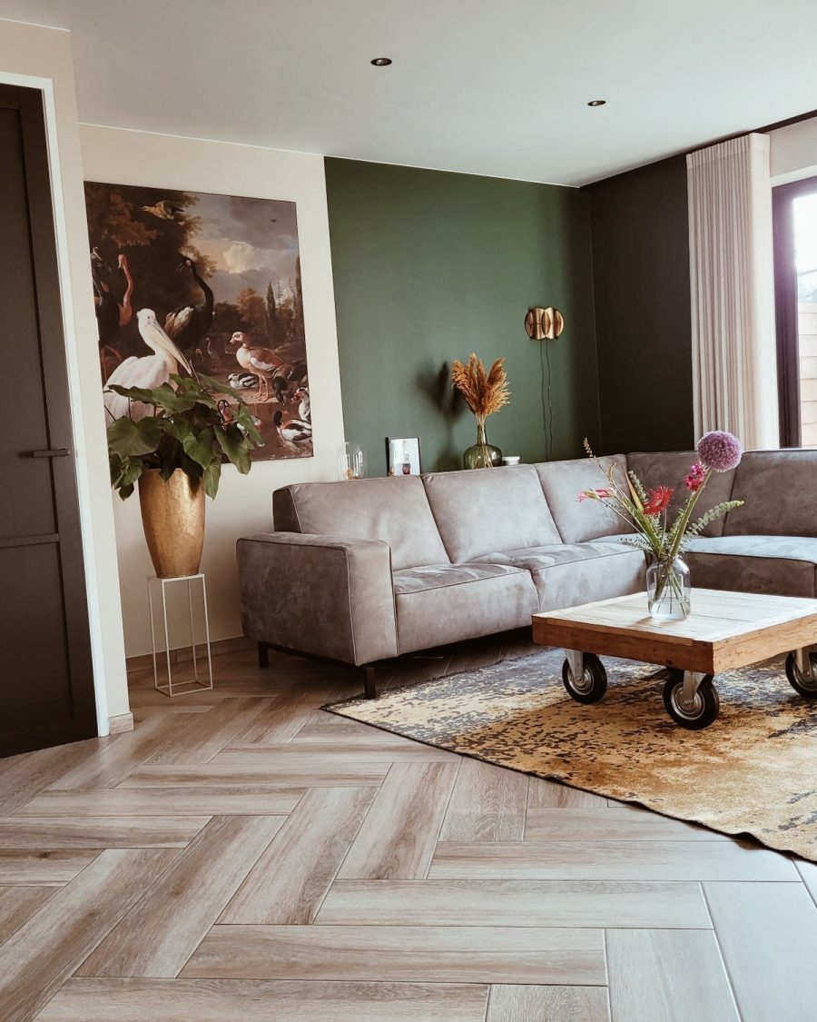 Keramische visgraat houtlook vloer, foto 1